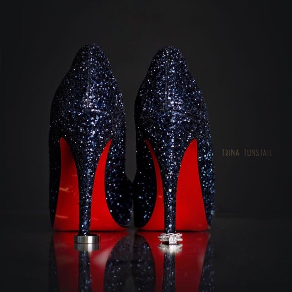Christian Louboutin glitter heels LIKE NEW!